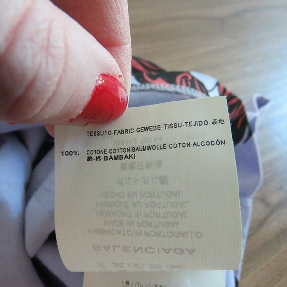 BALENCIAGA FW 2012 - 2013 Abstract Pop Art Cotton Tee T Shirt Lilac - Size XS - Picture 2 of 15